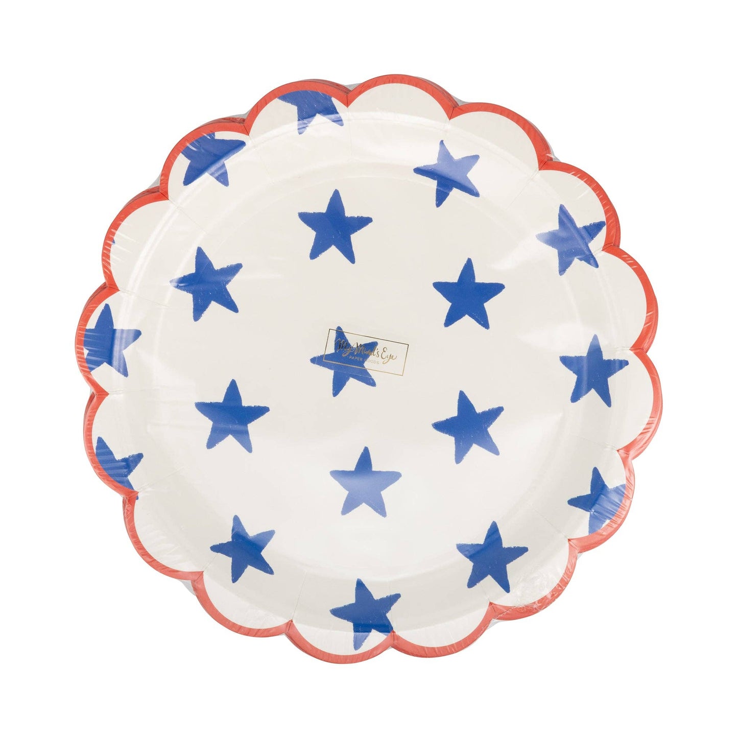 Blue Stars Americana 9" Paper Plates - 8pk