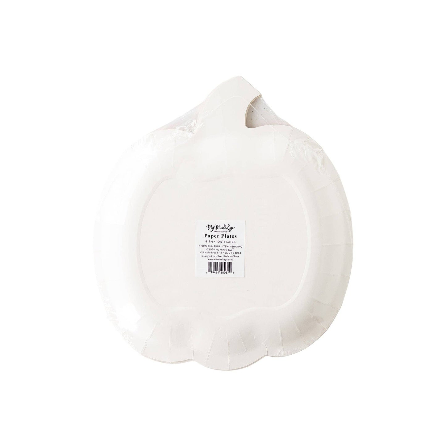 Disco Pumpkin Shaped Paper Plates - 8pk