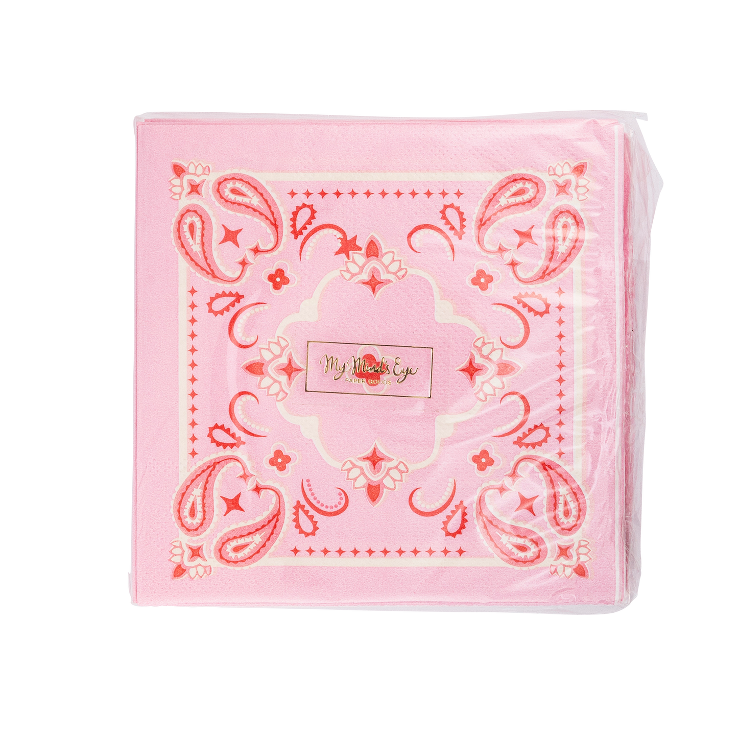 Pink Bandana Paper Cocktail Napkins - 24pk