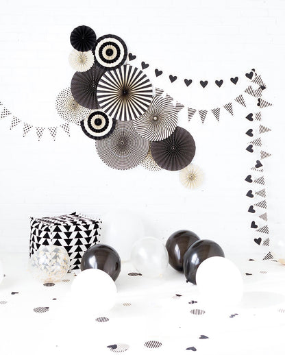 Black and White Party Fans