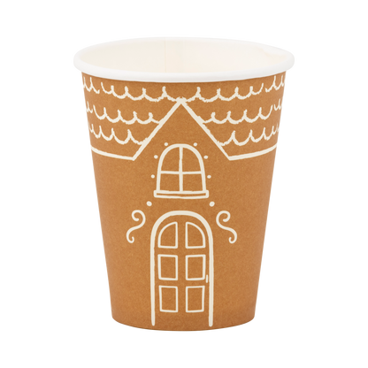 Gingerbread Handled Holiday Paper Cups - 8pk