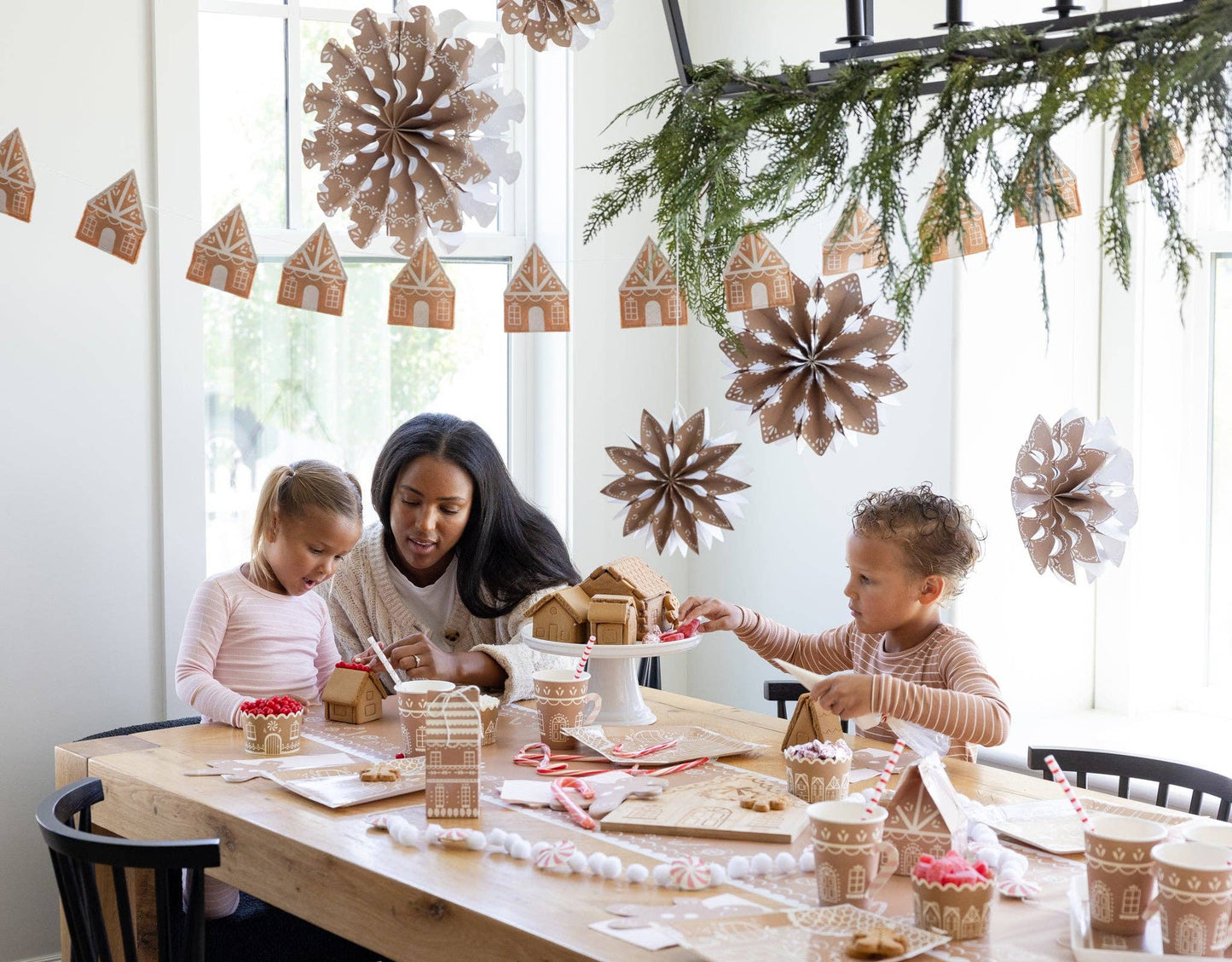 Gingerbread Party Fan Set Christmas Decor