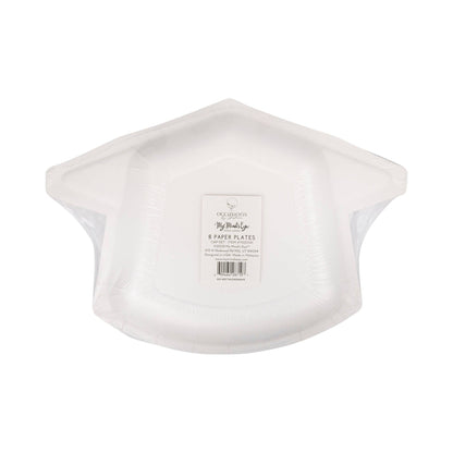 Assorted Pastel Graduation Cap Plate Set - 8pk