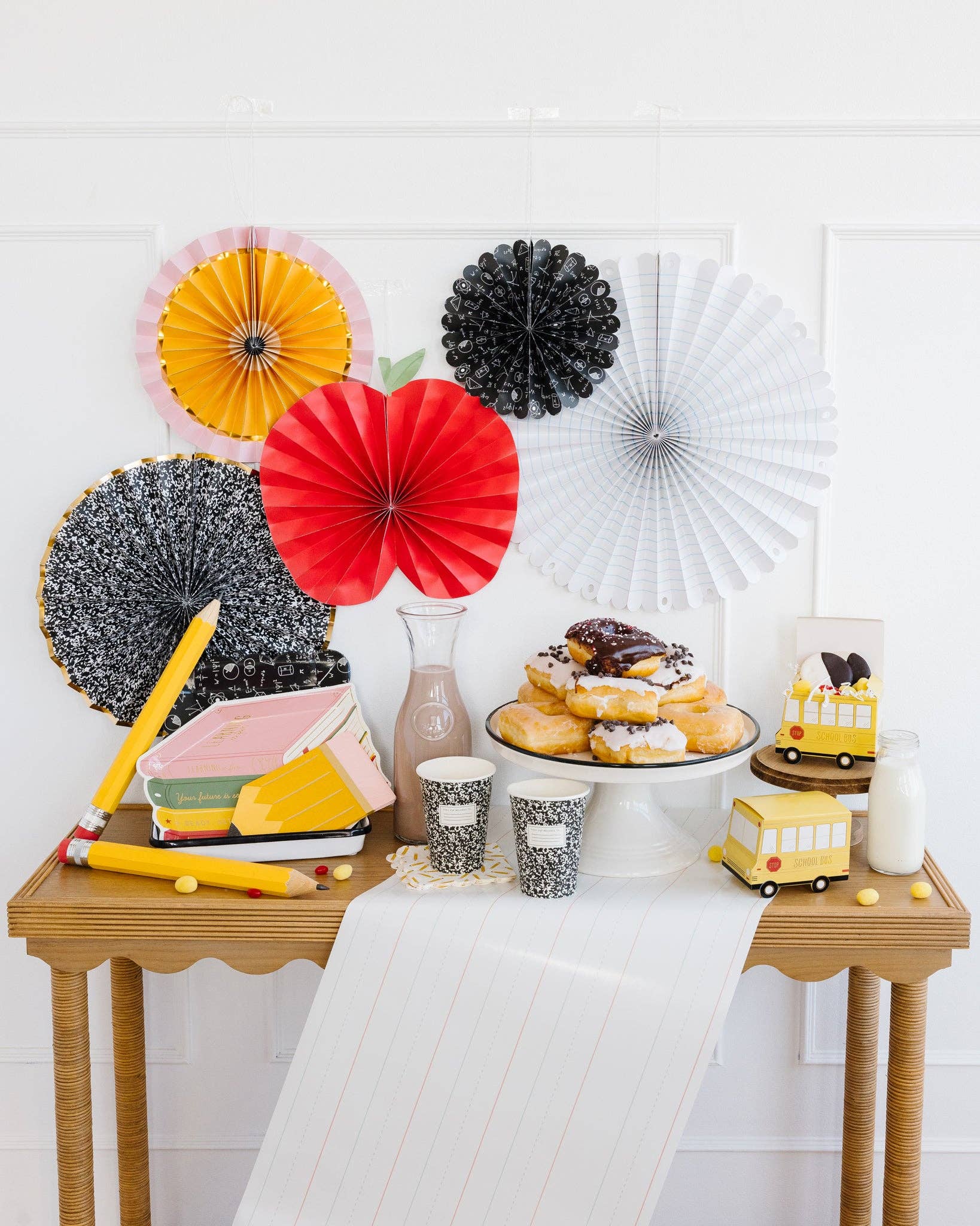 Back to School Writing Paper Table Runner