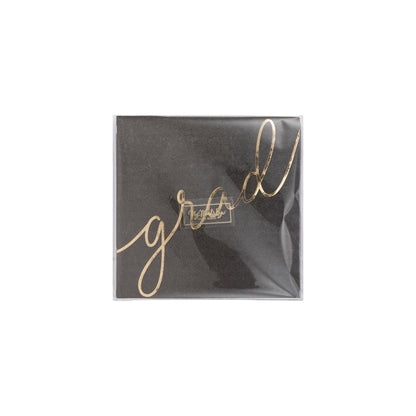 Script Grad Paper Cocktail Napkins - 24pk