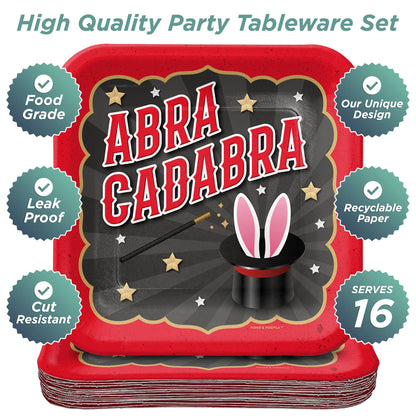 Magic Party Abracadabra Small Paper Plates - 16pk