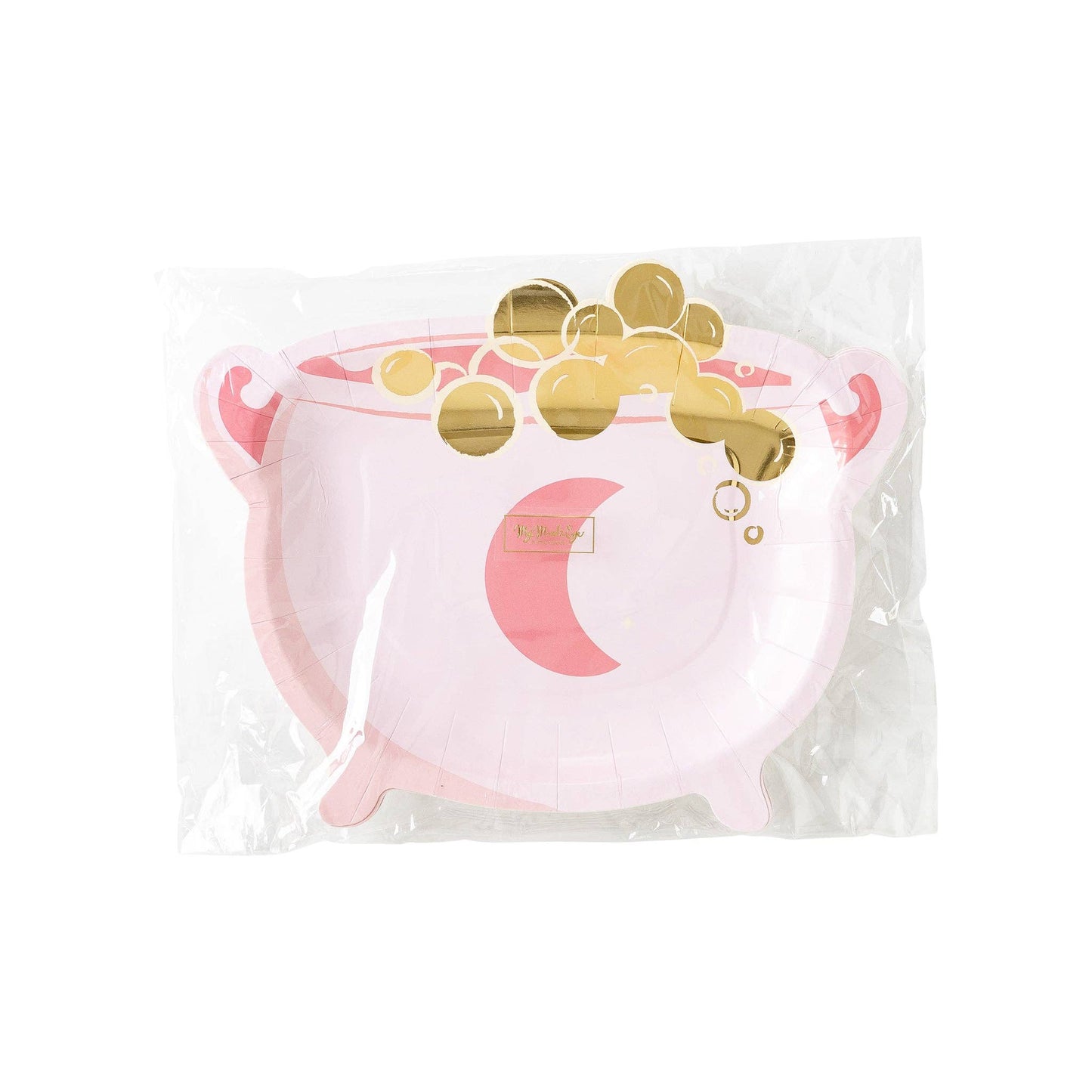 Pink Cauldron Shaped Paper Plates - 8pk
