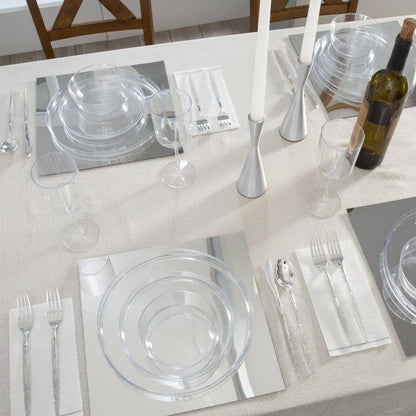 Round Clear Walled Plastic Plates - 10pk (2 sizes available)