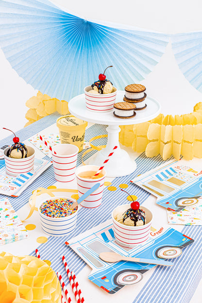 Ice Cream Truck Large Paper Plates - 8pk