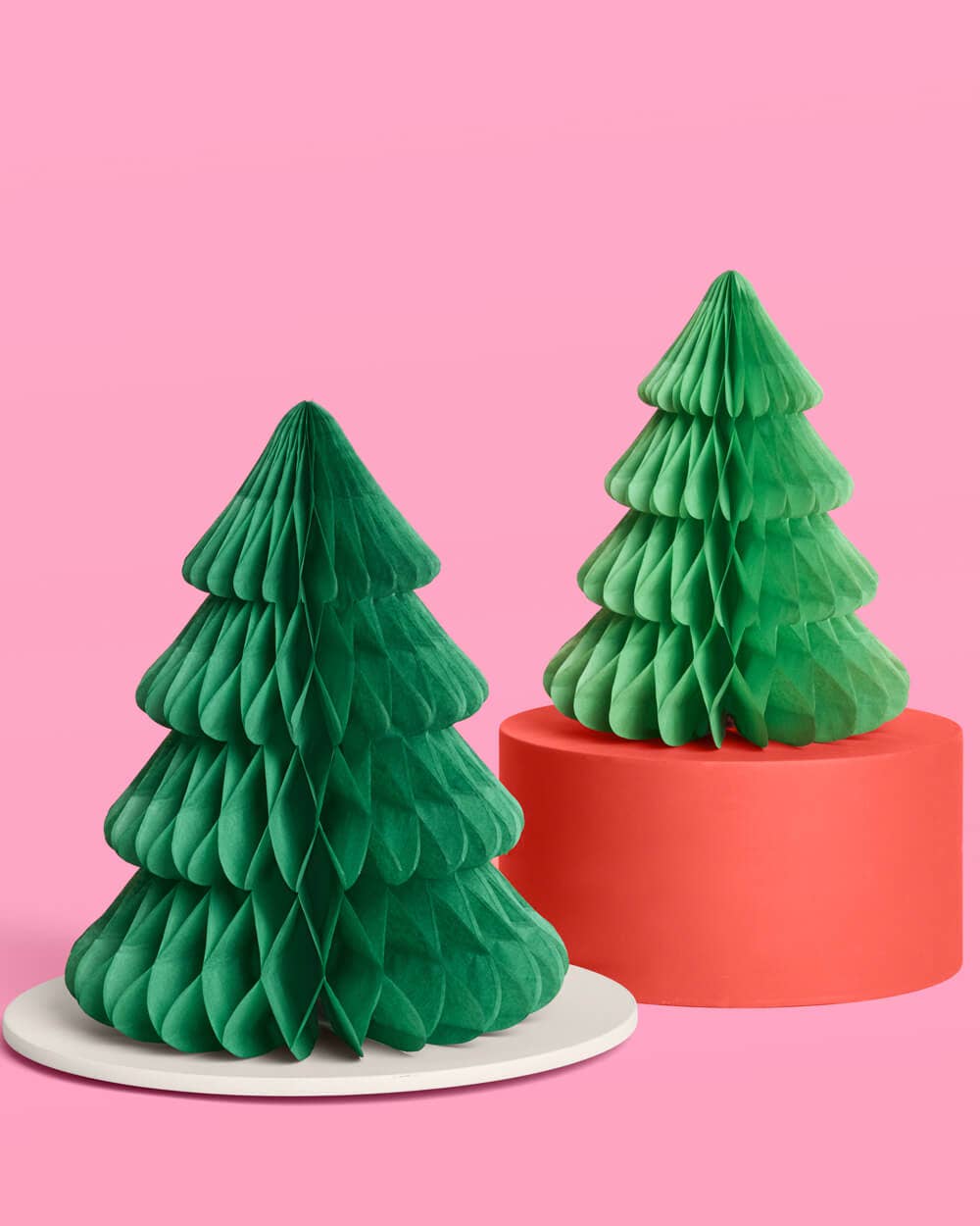 Assorted Honeycomb Christmas Tree Set - 4pk