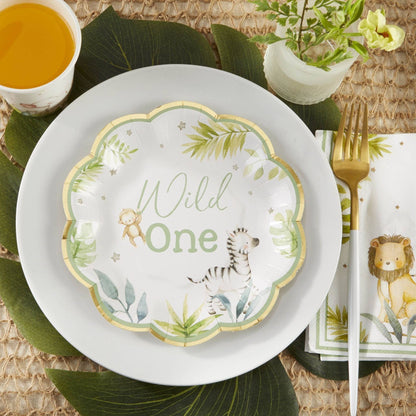 Safari Wild One Small Paper Party Plates - 16pk