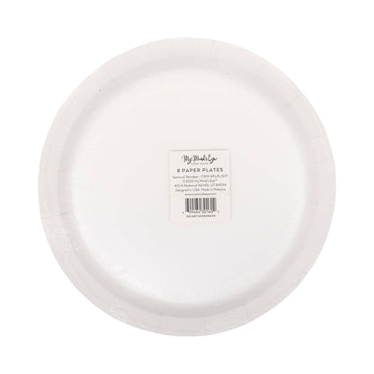 Santa with Reindeer Paper Plates - 8pk