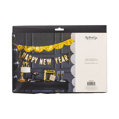 Happy New Year Gold Banner Set