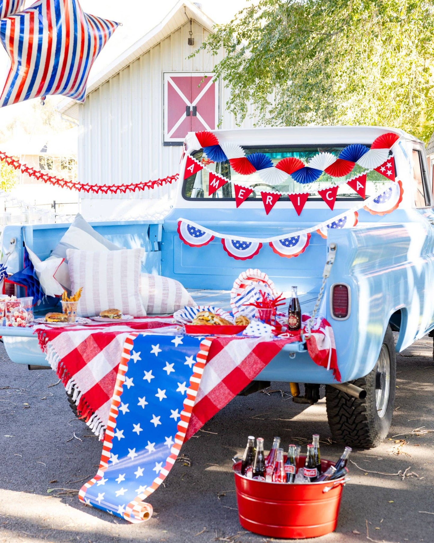 Americana Tissue Bunting Banner