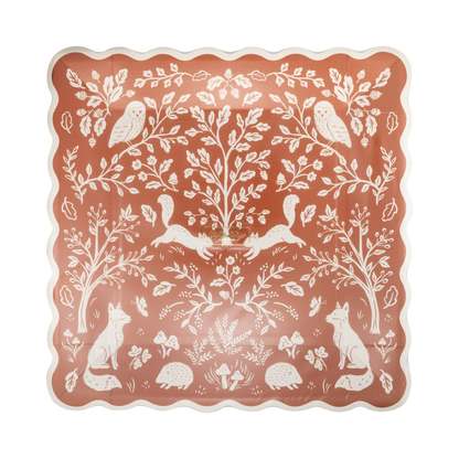 Acorn Grove Fall Square Paper Plates - 8pk