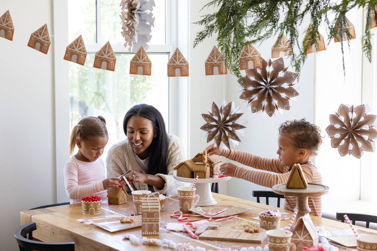 Gingerbread Party Fan Set Christmas Decor