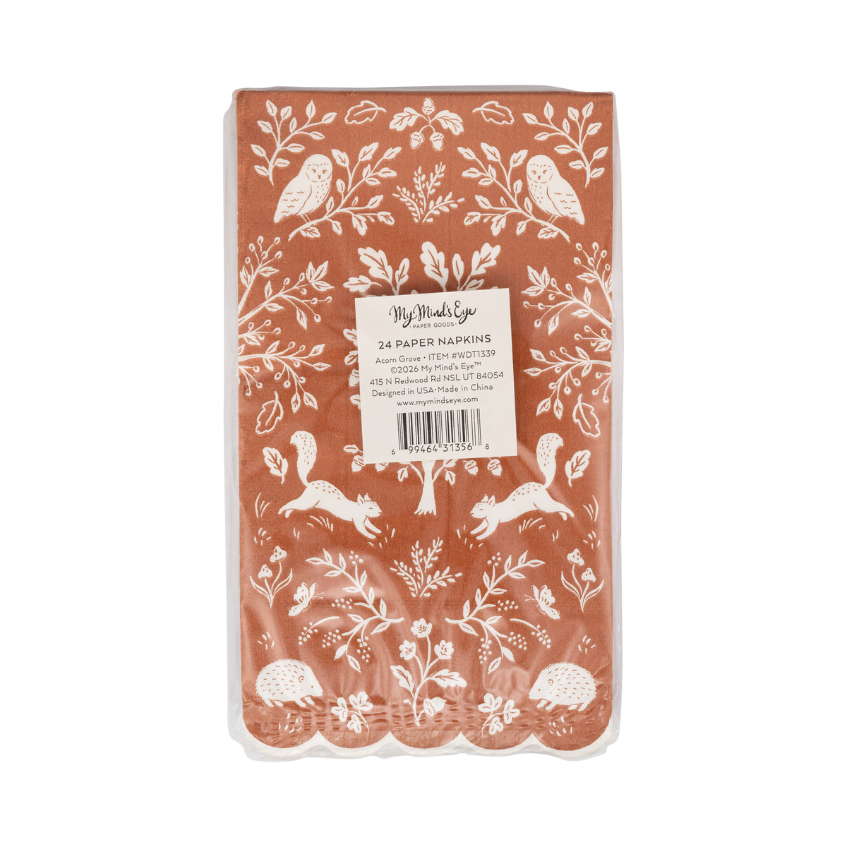 Acorn Grove Fall Paper Dinner Napkins - 24pk