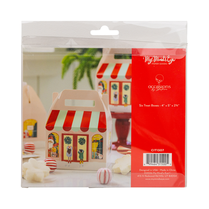 Toy Store Christmas Paper Treat Boxes - 6pk