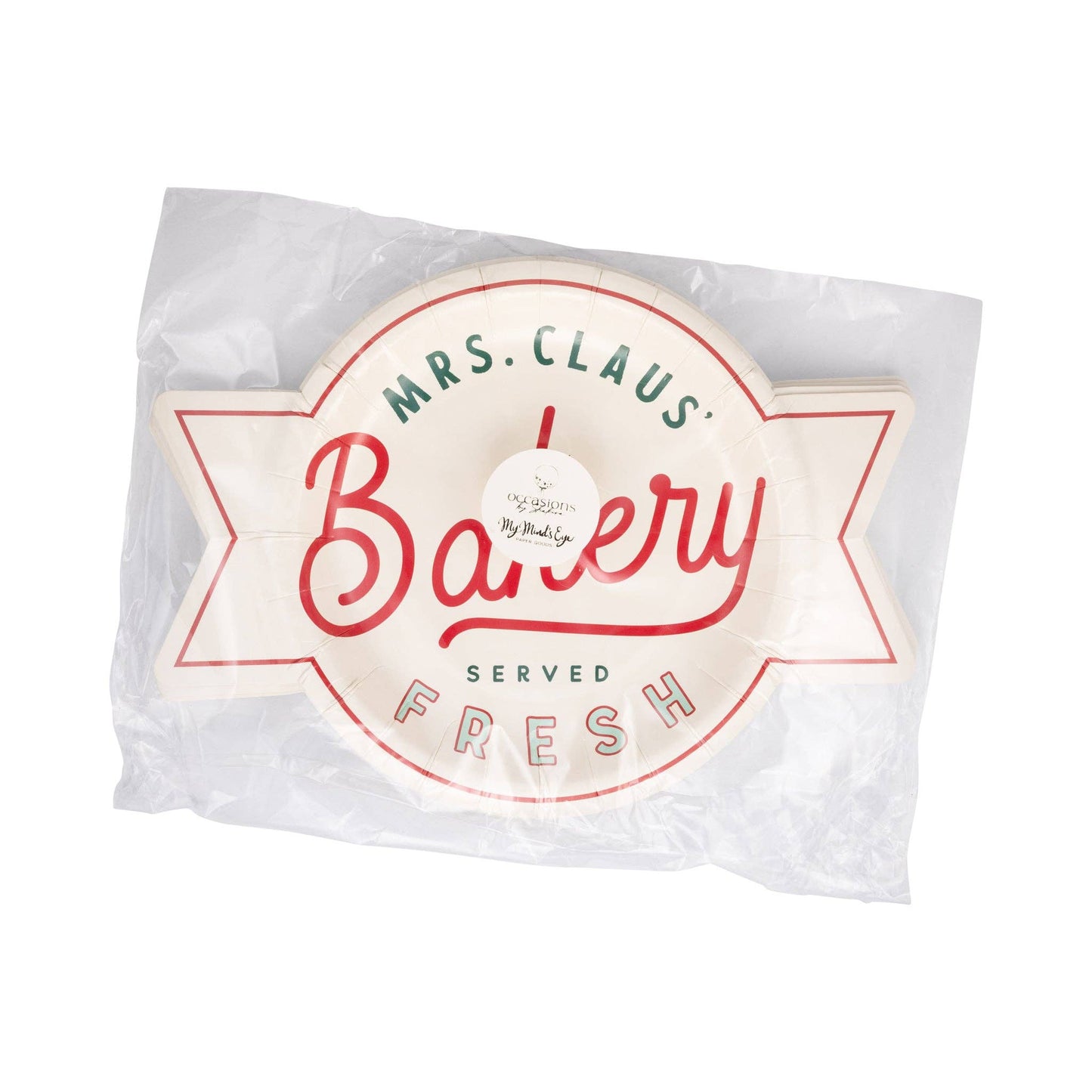 Mrs Claus' Bakery Holiday Paper Plates - 8pk