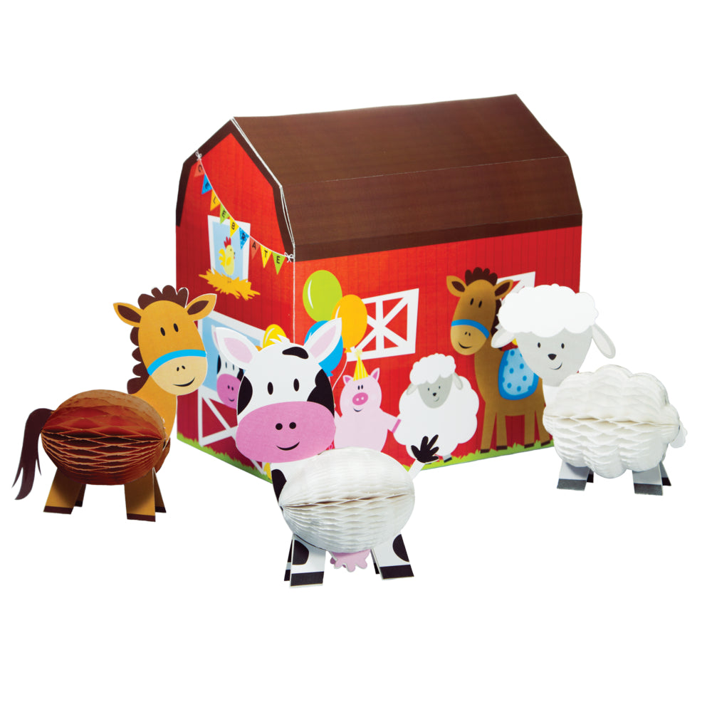 3D Barnyard Animals Farm Centerpiece