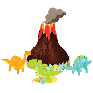 3D Dinosaur & Volcano 4-Piece Centerpiece Set
