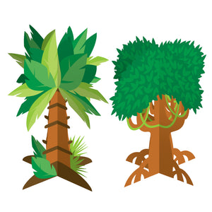 3D Tropical Trees Centerpiece (set of 2)