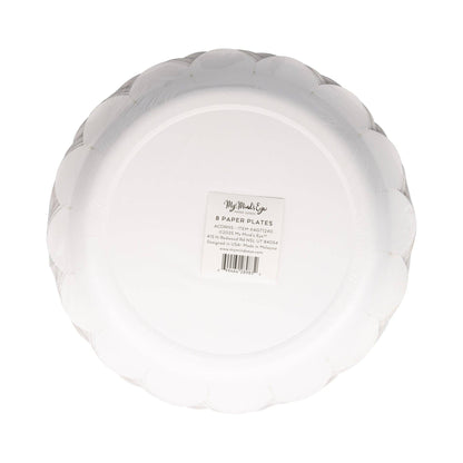 Acorns Scalloped 9" Fall Paper Plates - 8pk