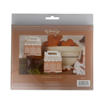 Gingerbread House Gable Paper Treat Boxes - 6pk