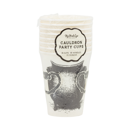 Cauldron Paper Cups with Handles - 8pk