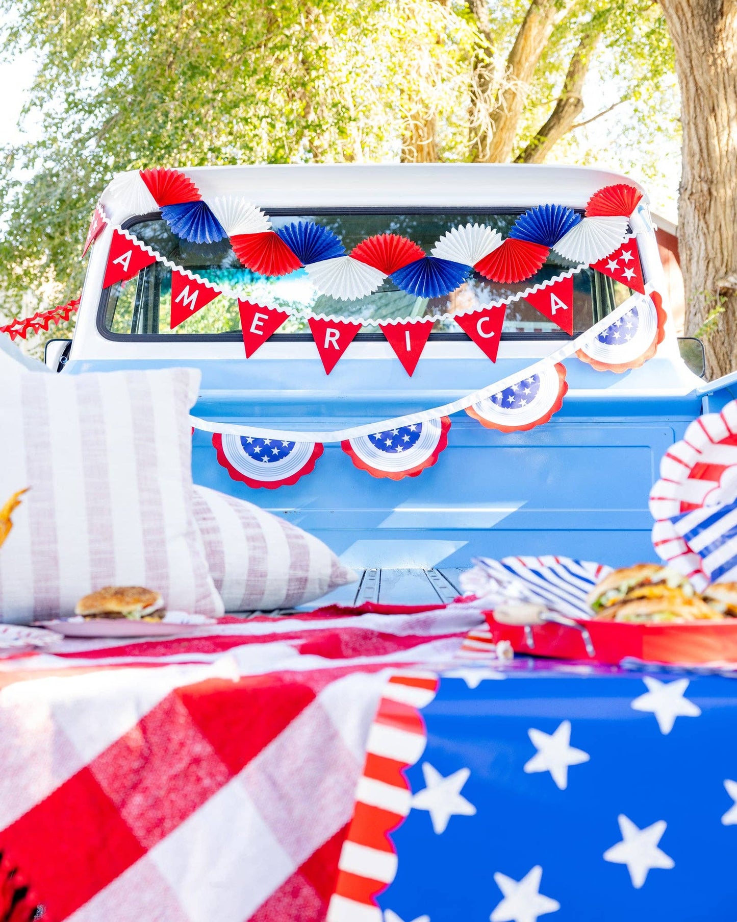 Americana Tissue Bunting Banner