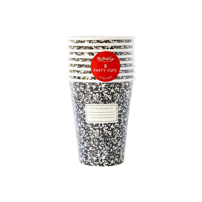 Back To School Composition Paper Cups - 8pk