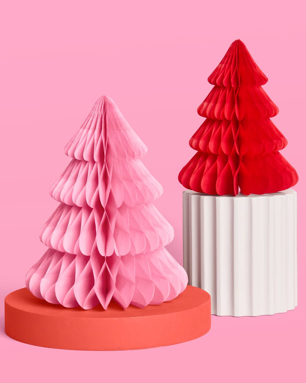 Assorted Honeycomb Christmas Tree Set - 4pk