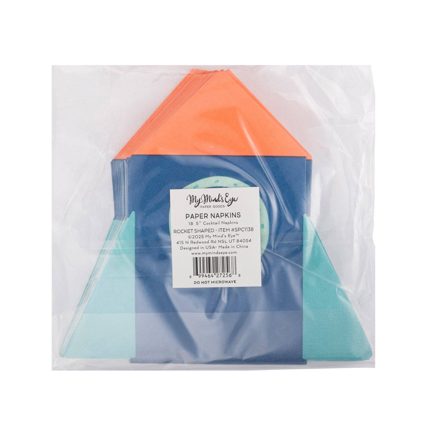 Rocket Shaped Paper Napkins - 18pk