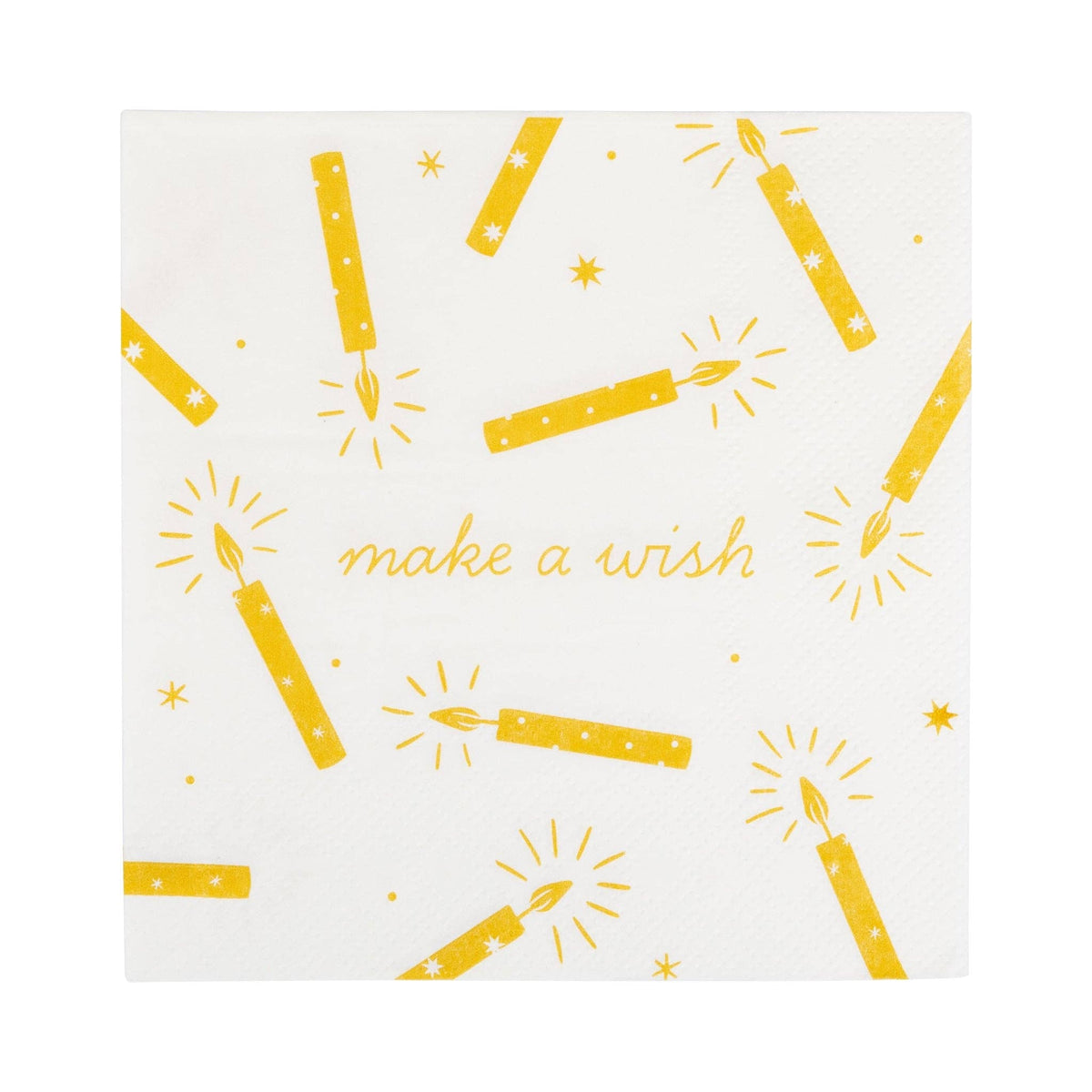 Make a Wish Candles Paper Cocktail Napkins - 18pk