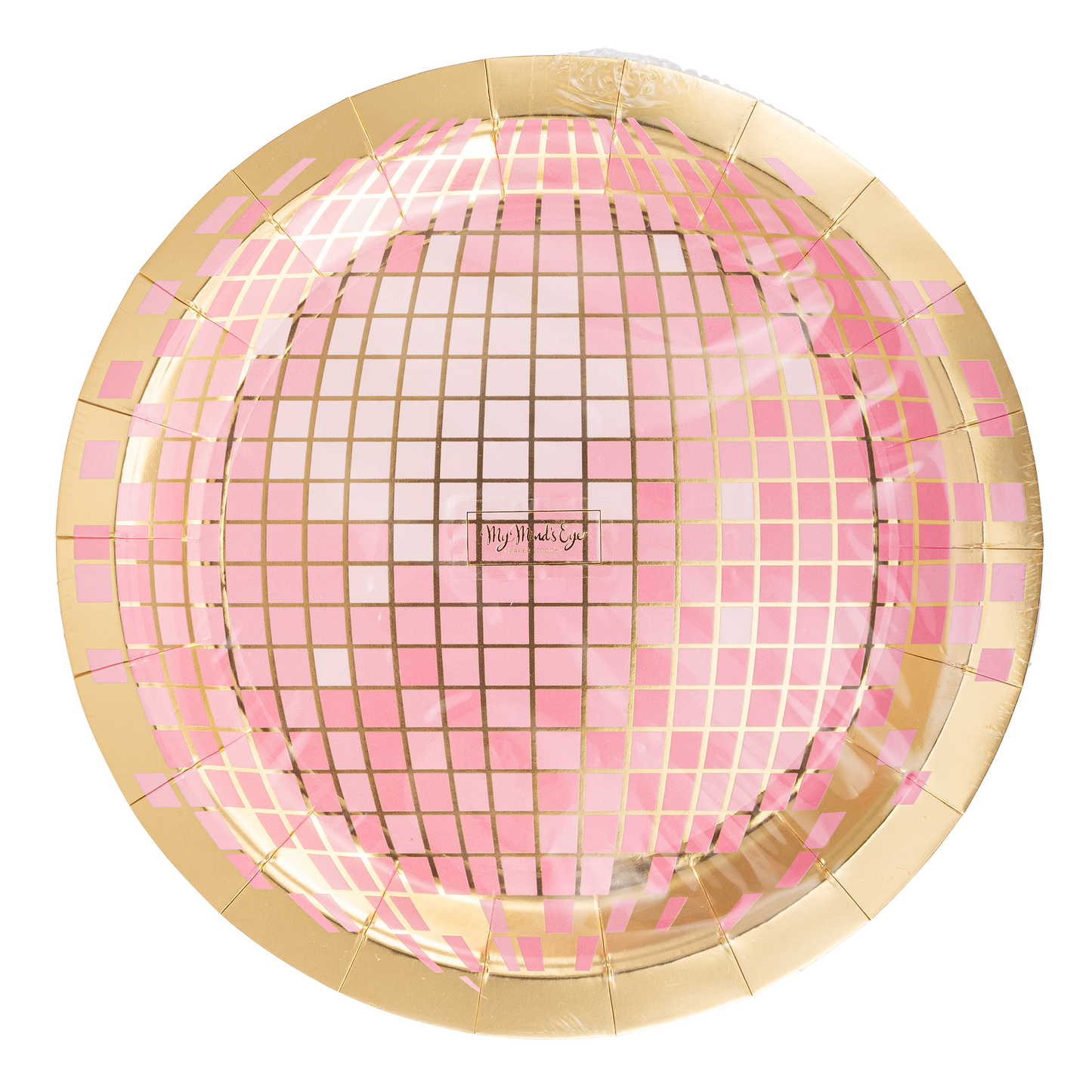 Pink Disco Ball Paper Plates - 8pk