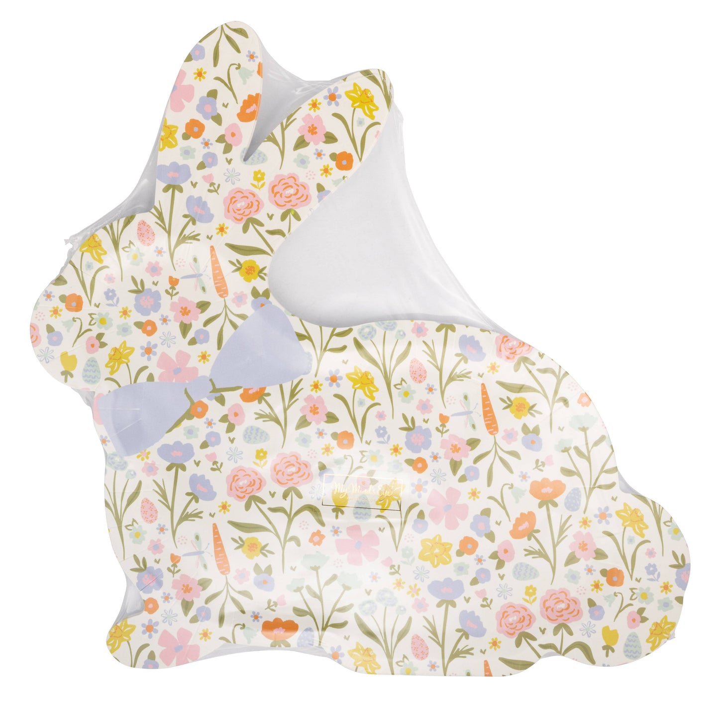 Floral Bunny Shaped Paper Plates - 8pk