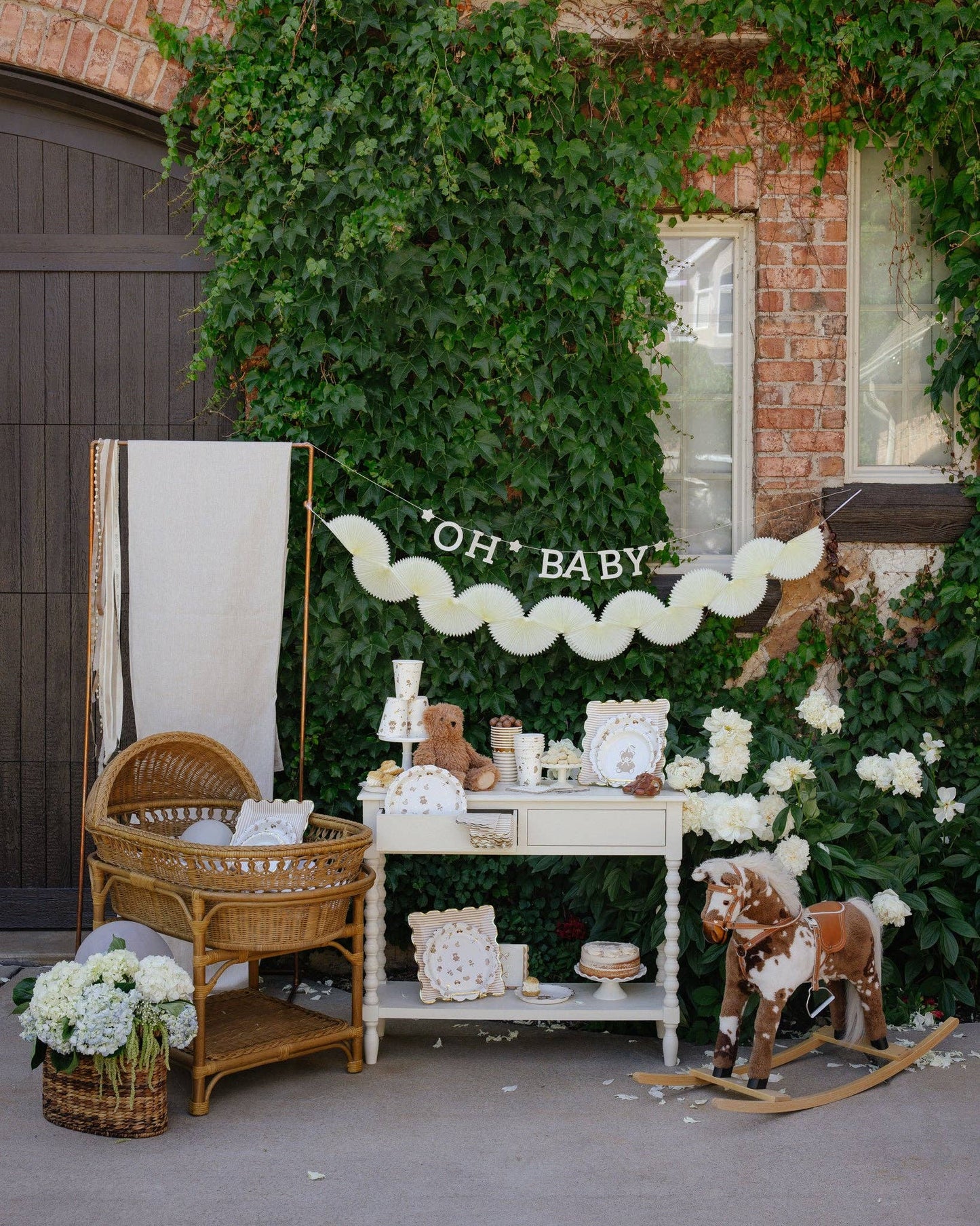 Cream Tissue Bunting Banner