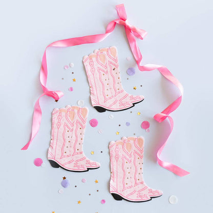 Cow Gal Large Boot Shaped Napkins - 16pk