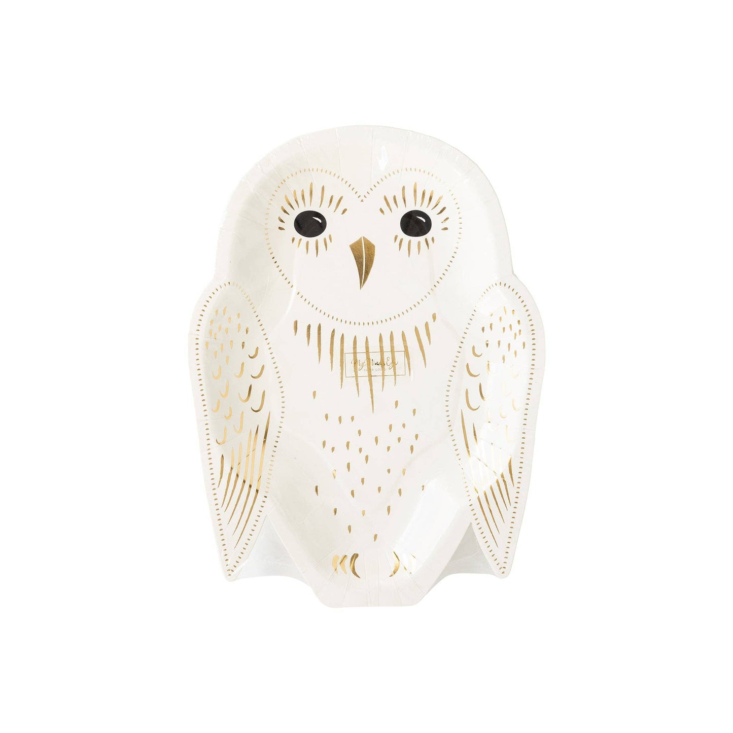 Spellbound White Owl Shaped Paper Plates - 8pk