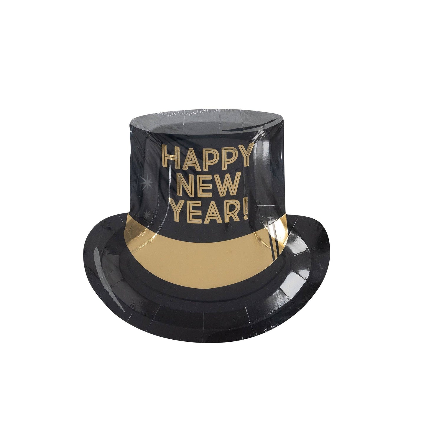 Happy New Year Hat Shaped Paper Plates - 8pk