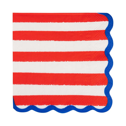 Stars and Stripes Paper Cocktail Napkin Set - 24pk
