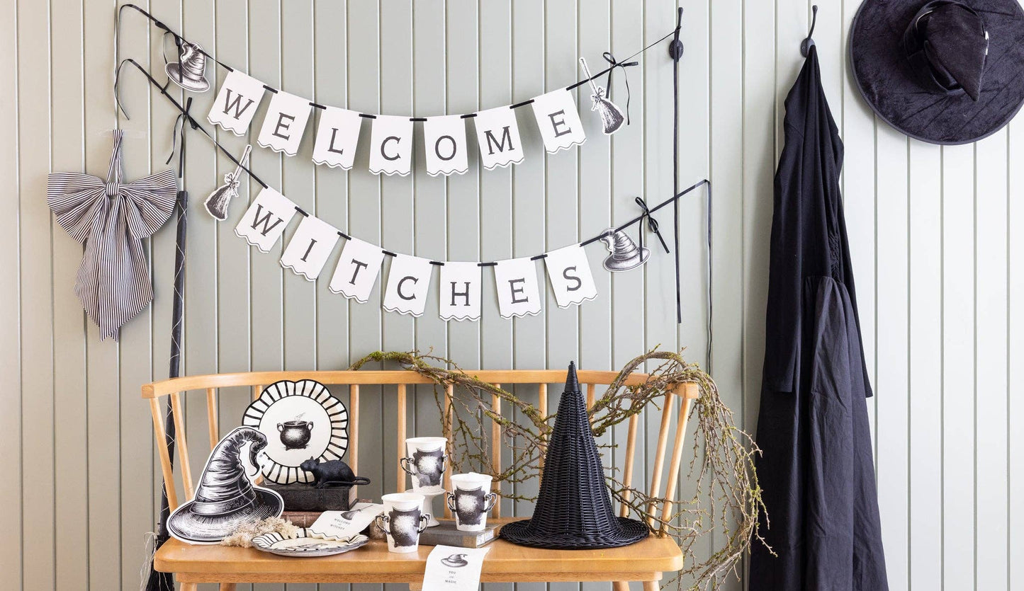 Welcome Witches Halloween Banner Set
