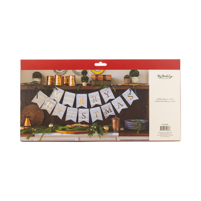 Merry Christmas Sheet Music Paper Banner Set
