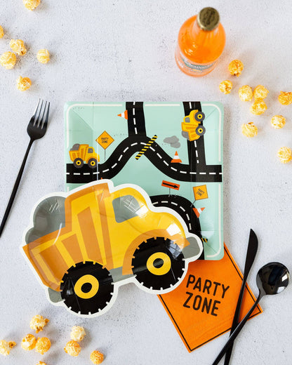 Dump Truck Shaped Plates - 8pk