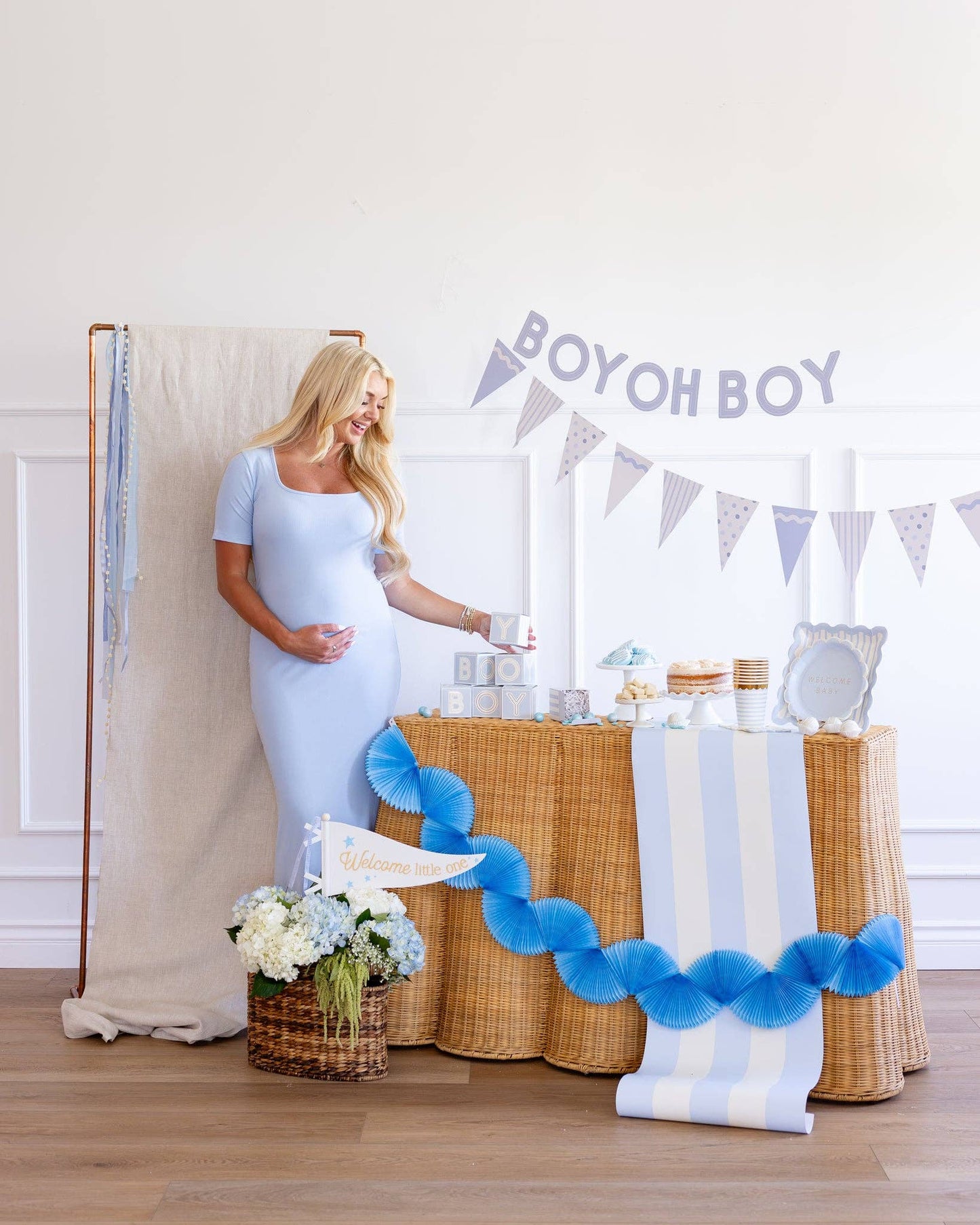 Blue Baby Boy Block Treat Boxes - 8pk
