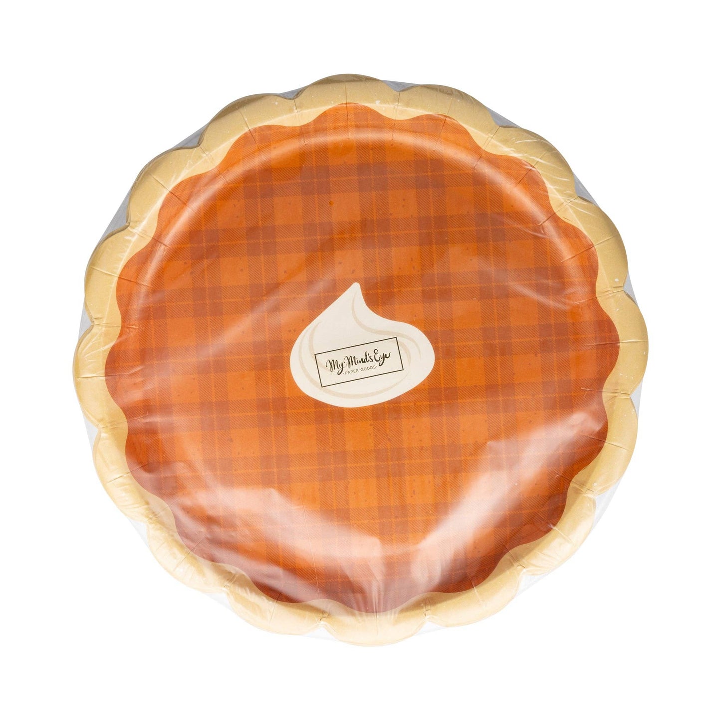 Plaid Pumpkin Pie Dessert Paper Plates - 8pk