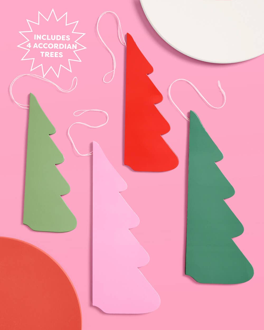 Assorted Honeycomb Christmas Tree Set - 4pk