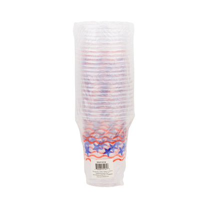 Americana Star Clear Plastic Cups - 24pk