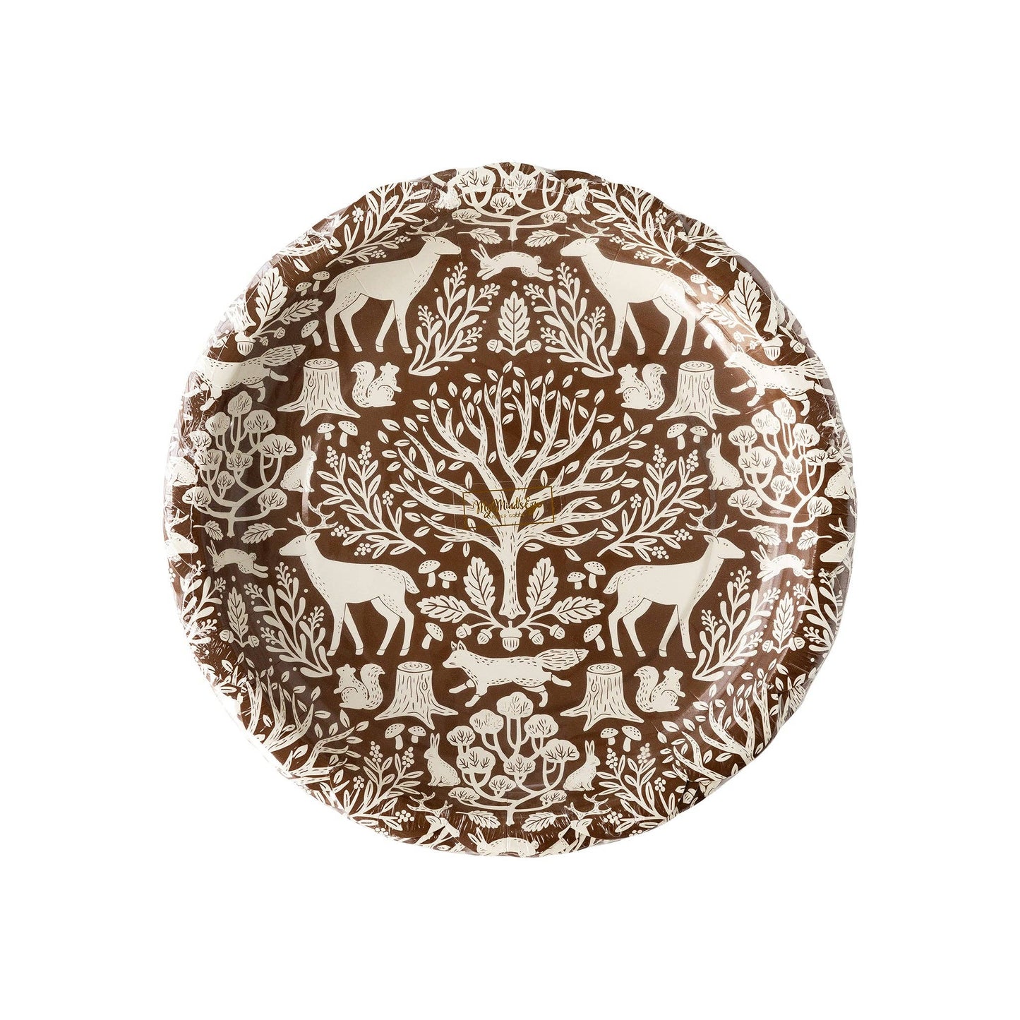 Woodland Toile Large Paper Plates - 8pk