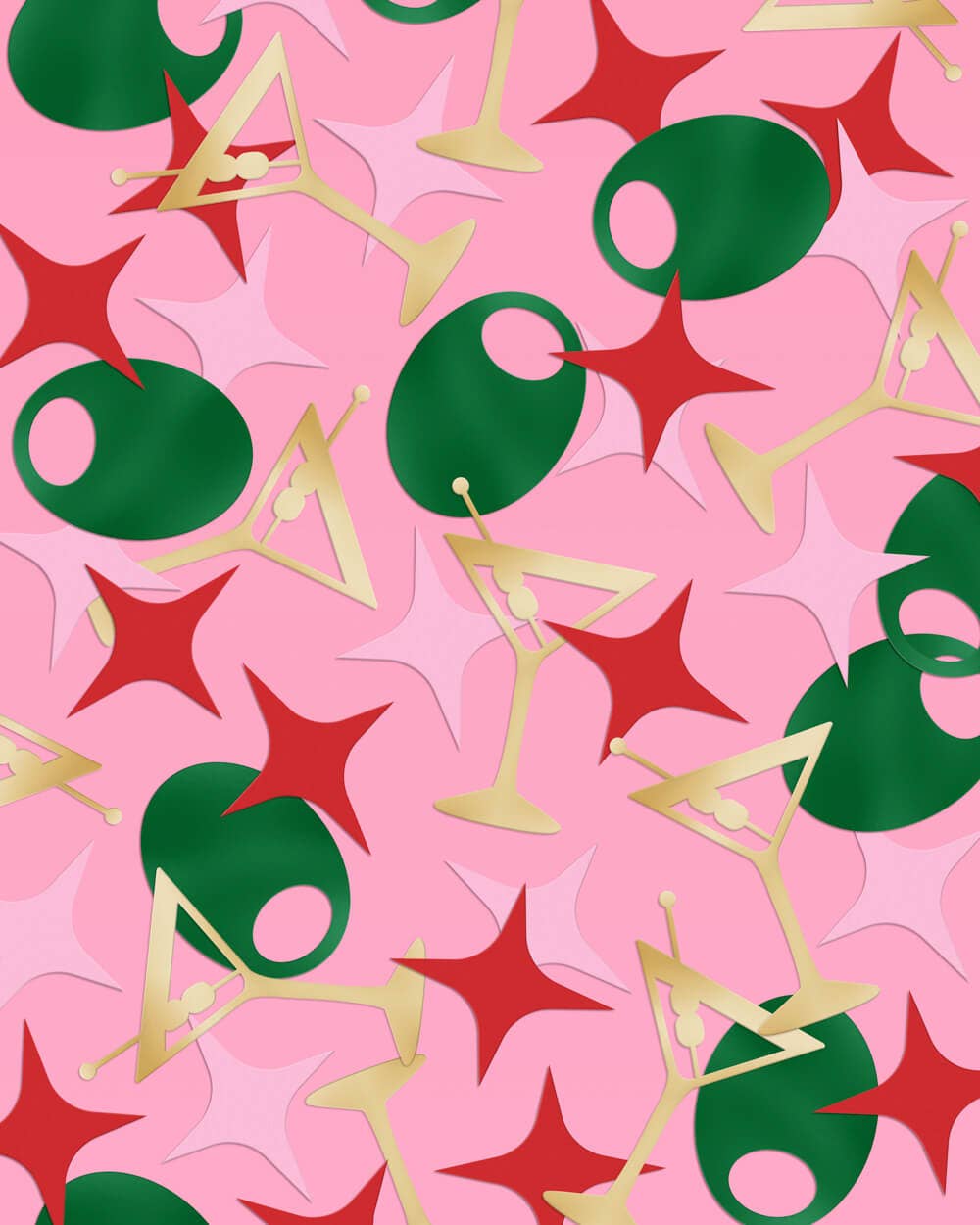 Martini & Olive Multicolor Foil Confetti